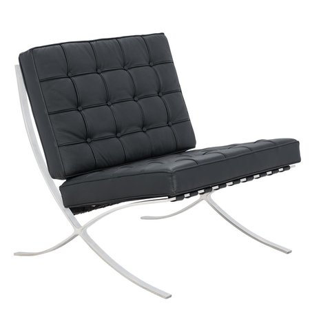 LEISUREMOD 28.5 x 29.5 in. x 29.5 in. Bellefonte Style Modern Pavilion Chair, Black BR30BLLC